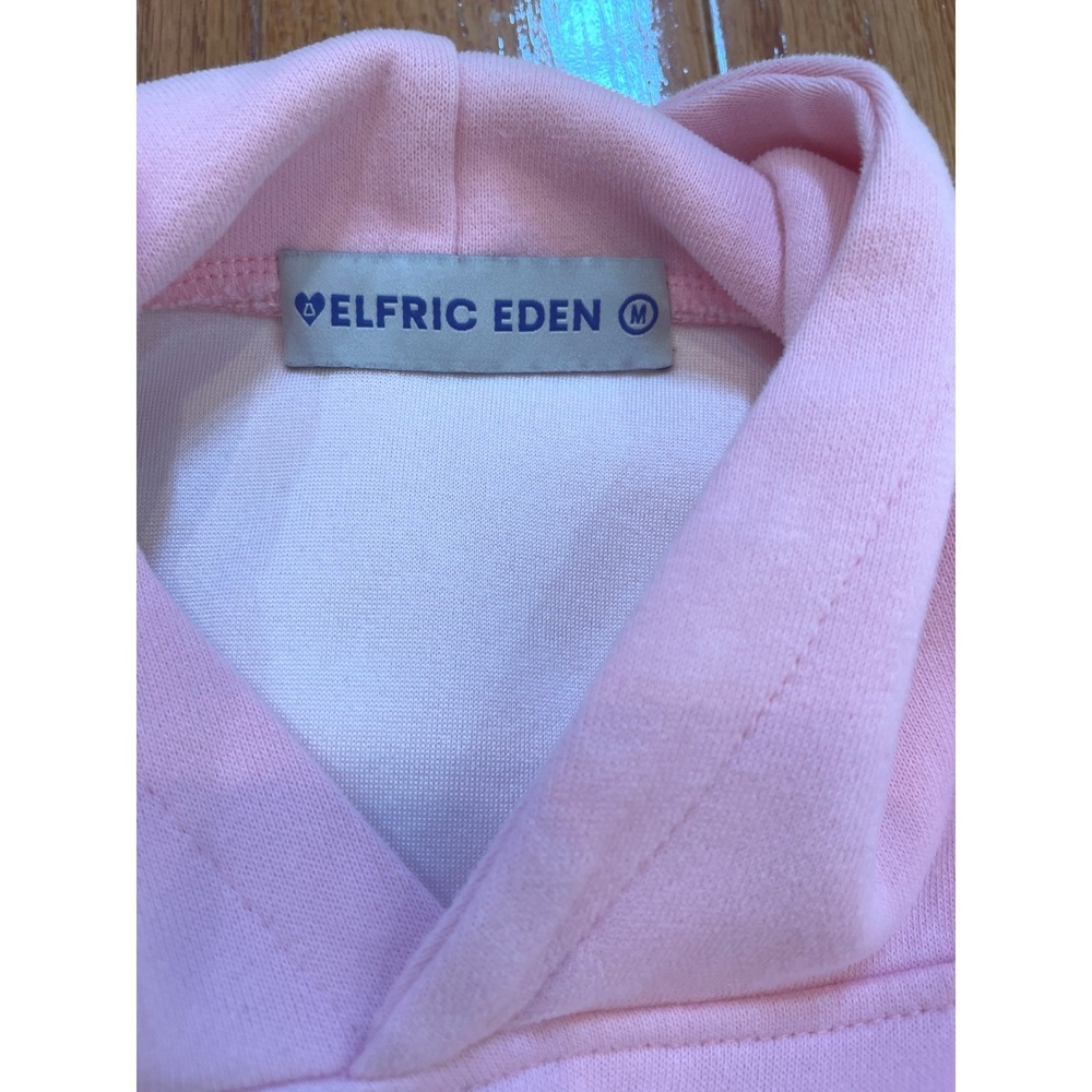 Aelfric Eden Pink Star Hoodie Unisex Medium Pink Chenille Y2K Streetwear Hoody - Picture 12 of 15